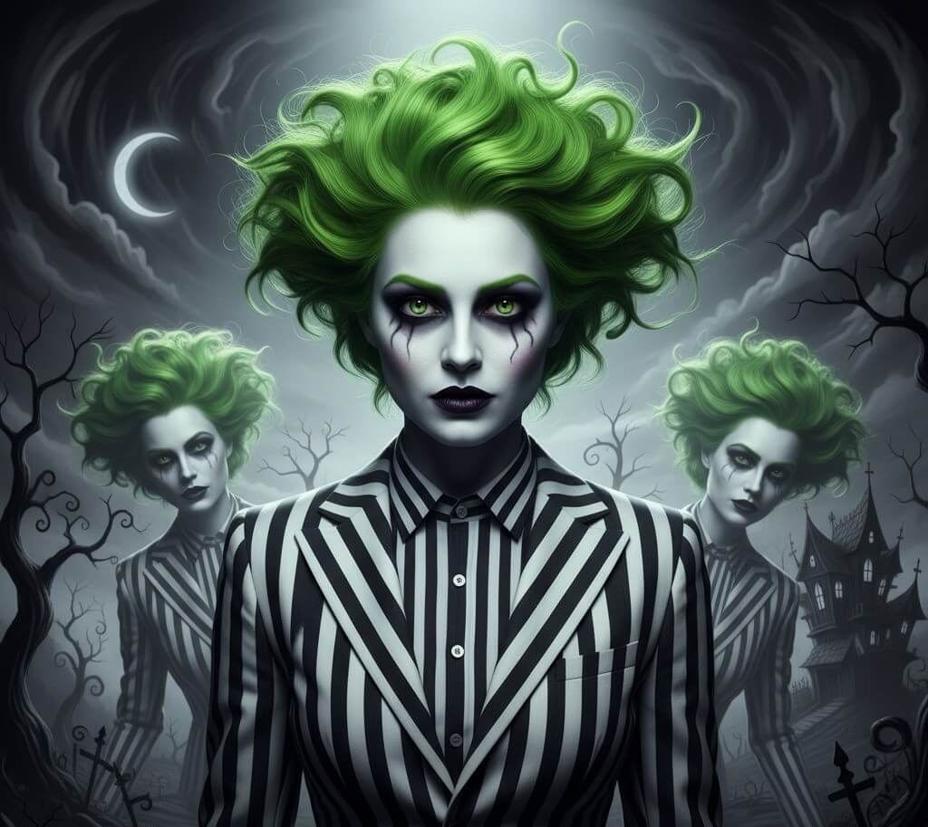 Gemini prompt Halloween IA beetlejuice