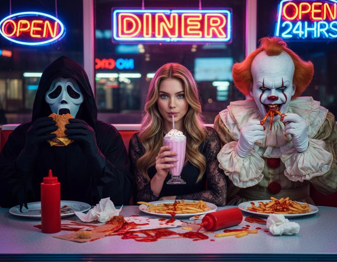 Prompt Halloween Gemini IA : Pennywise et Ghostface