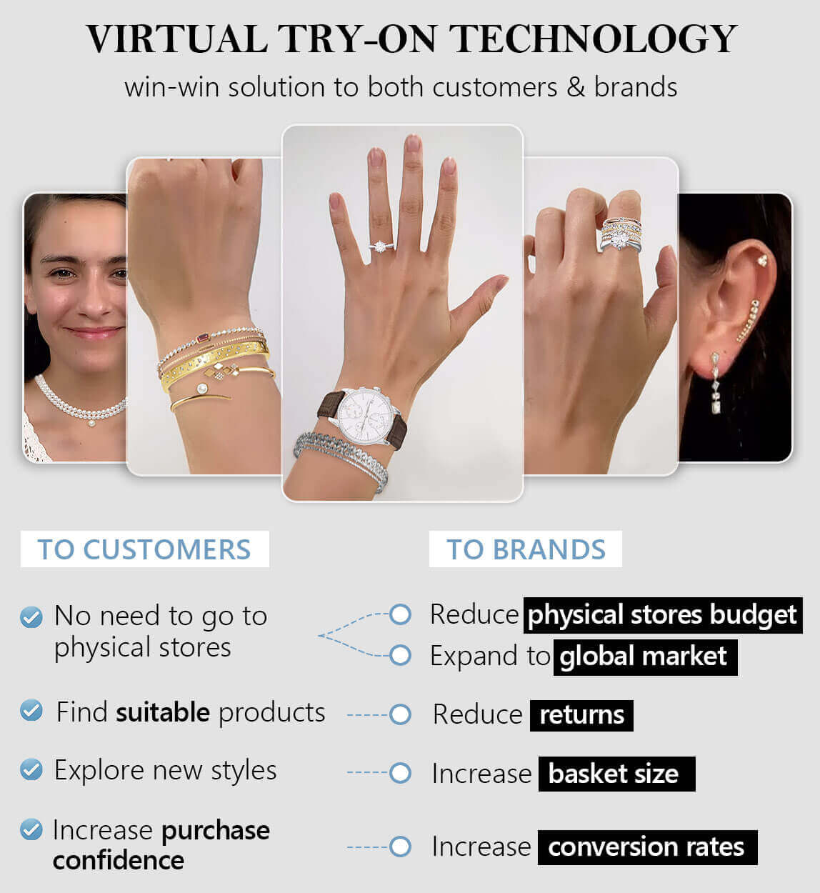 Benefits of AR virtual try-on for jewelry retailers