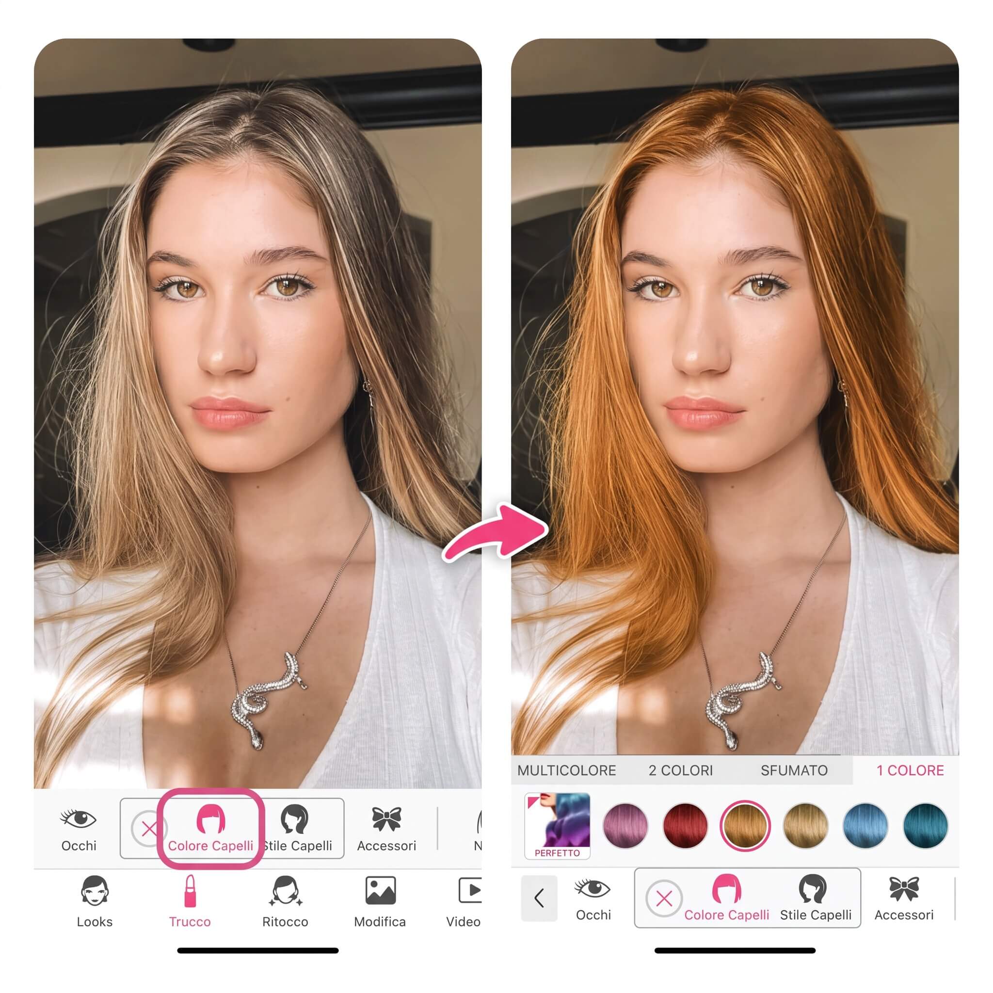 Simulatore colore capelli online
