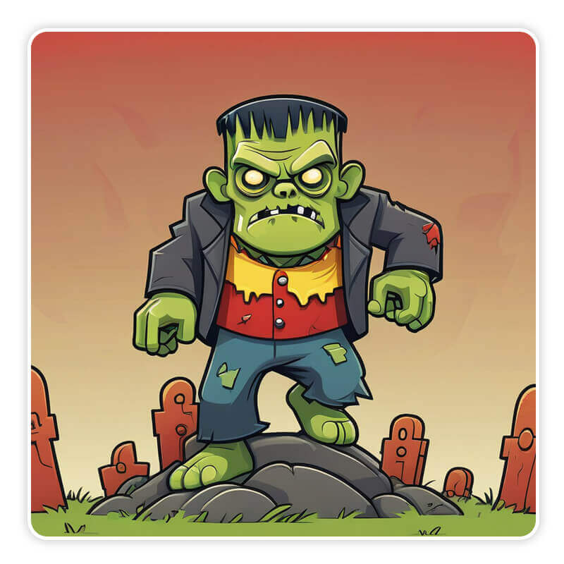 Halloween image dessin animé : Frankenstein