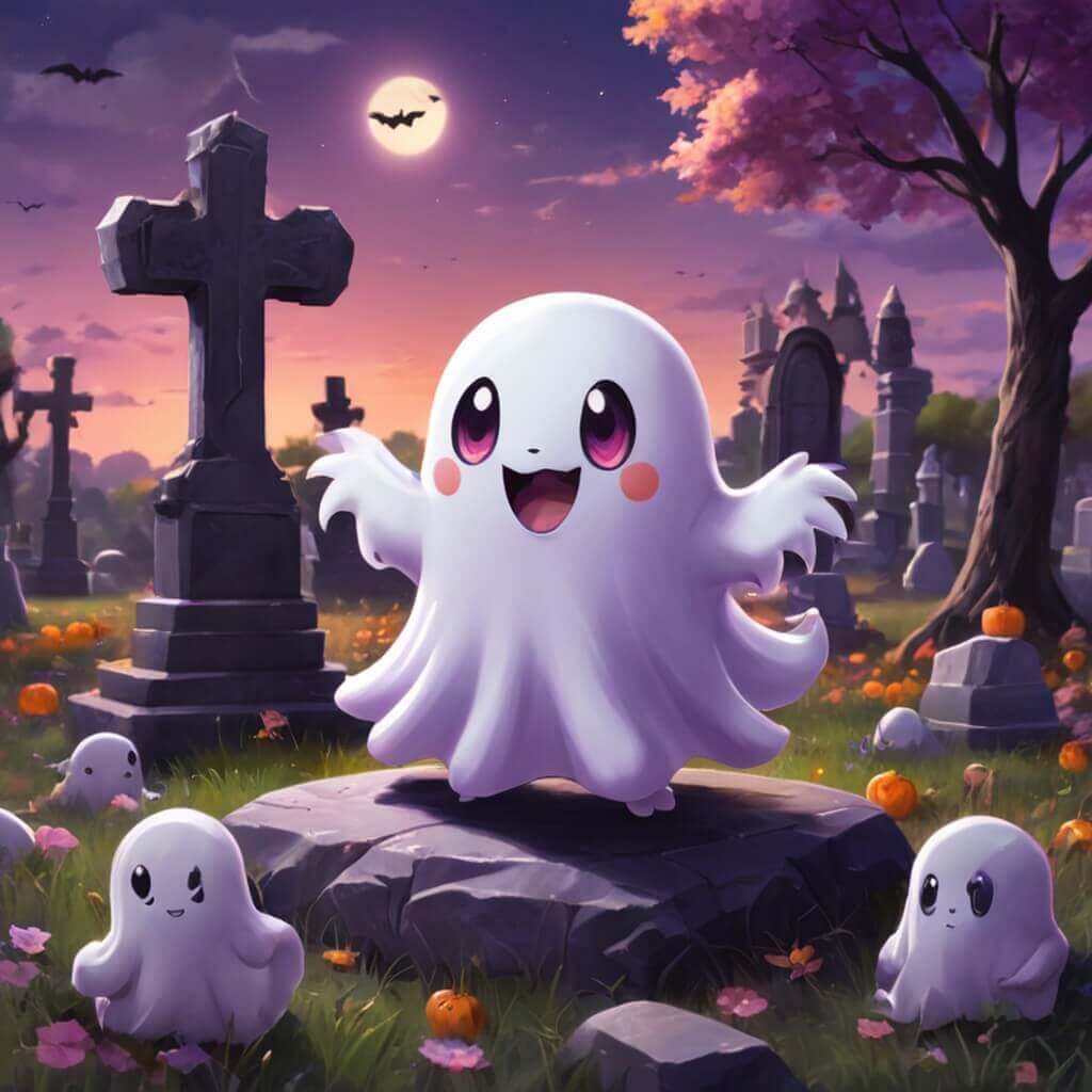 Halloween dessin animé image fantôme
