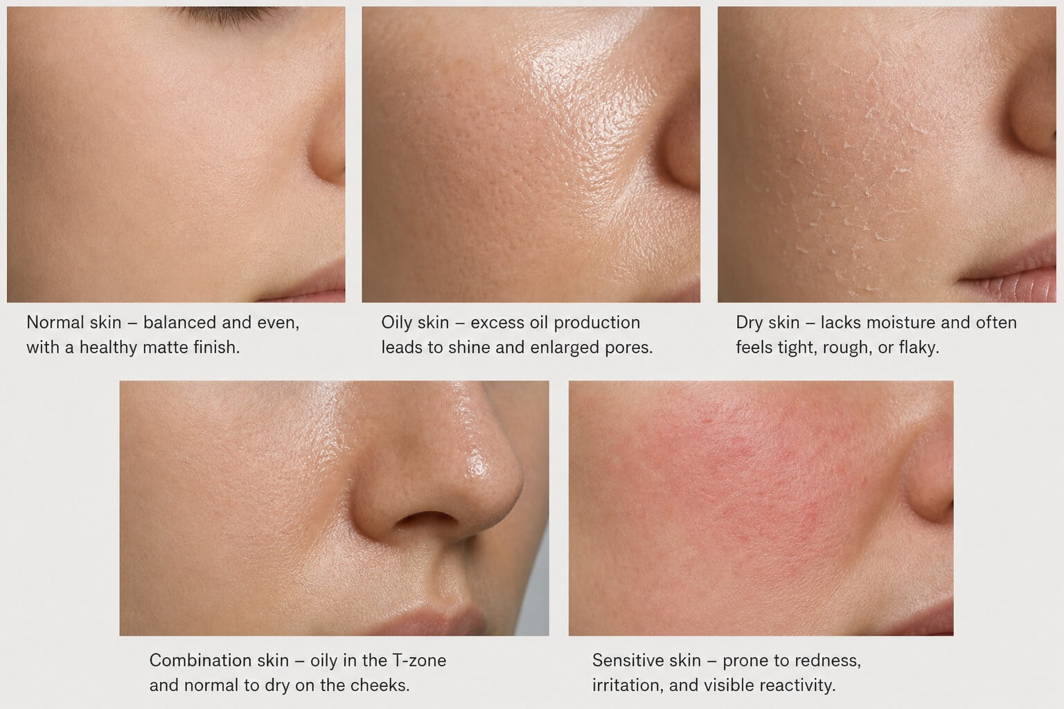 different skin type different skin type