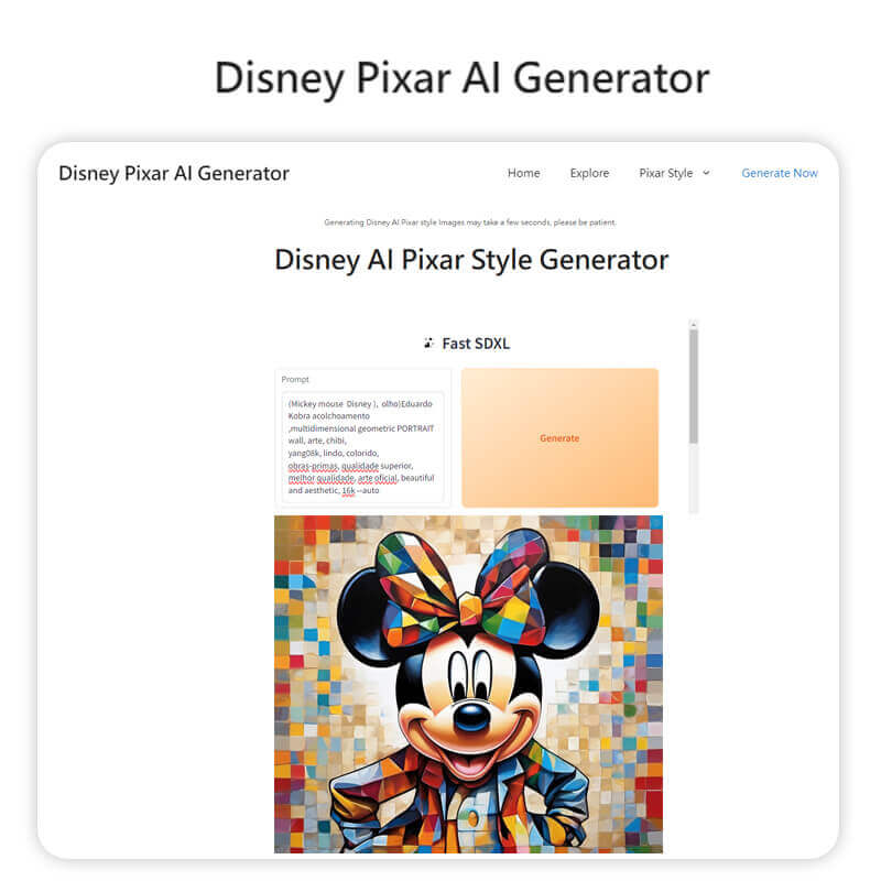 Meilleur Générateur Disney IA : Générateur Disney Pixar IA