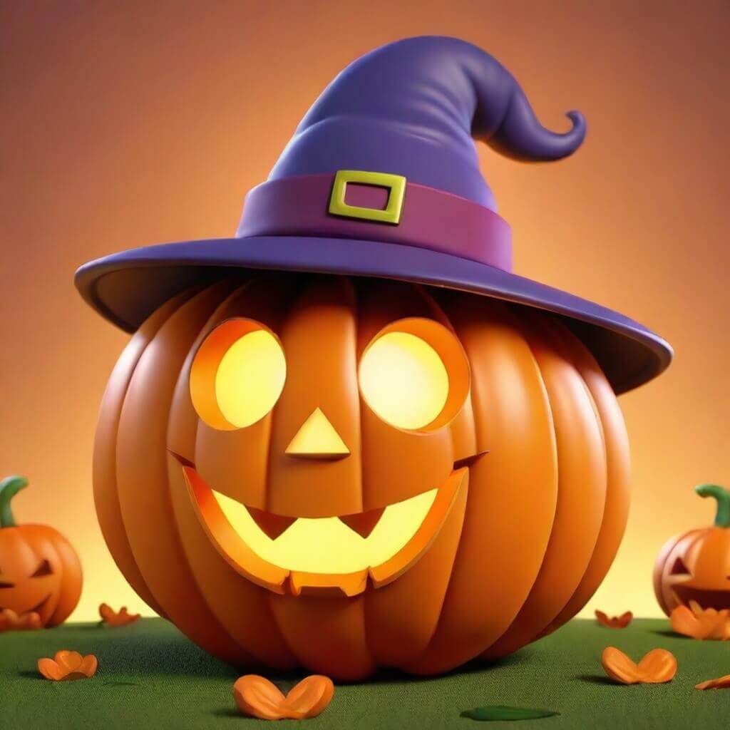 Halloween dessin animé image : citrouille