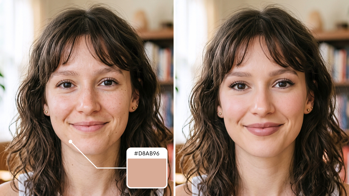 skin tone analysis before makeup