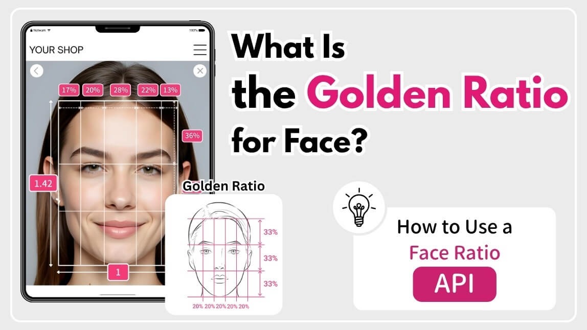 Diagram illustrating the golden ratio applied to facial proportions, highlighting symmetry and aesthetic balance.
