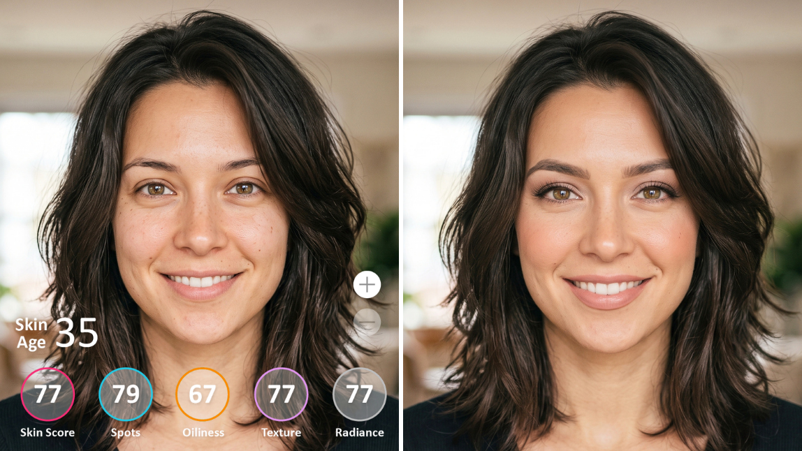 skin analysis before makeup
