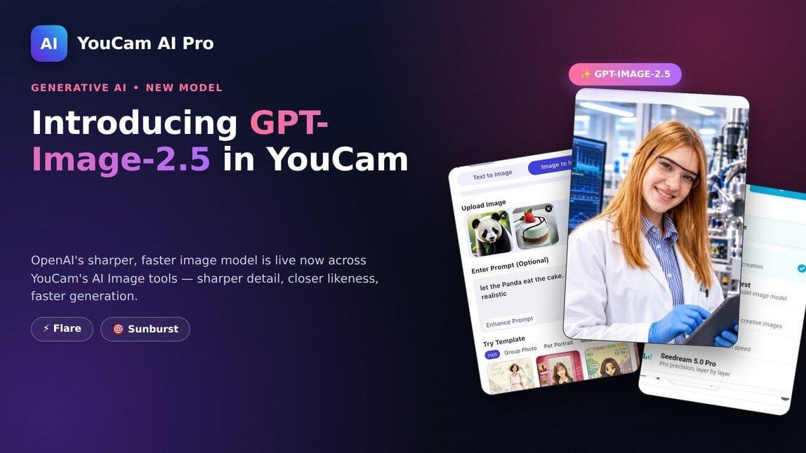 Introducing GPT-Image-2.5 in YouCam: OpenAI's Sharper, Faster Image Model Is Here