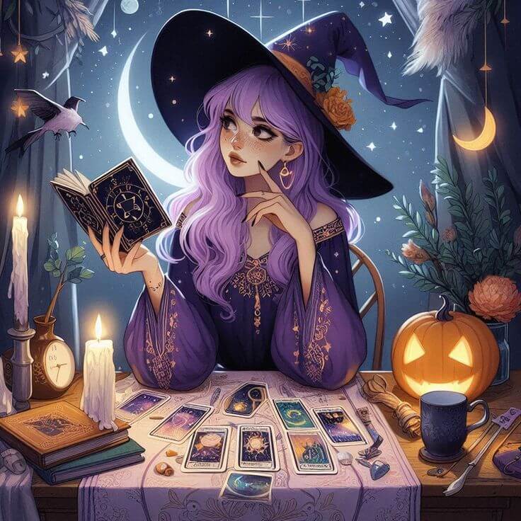 Foto de perfil combinando de bruxa e mago para o Halloween