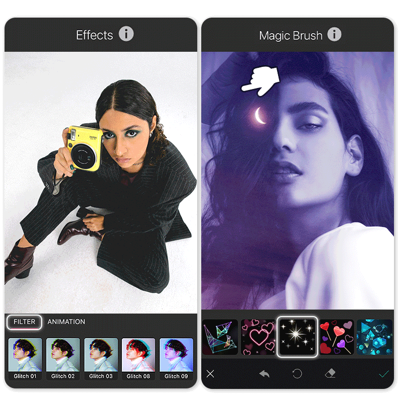 Effet photo dans YouCam Perfect