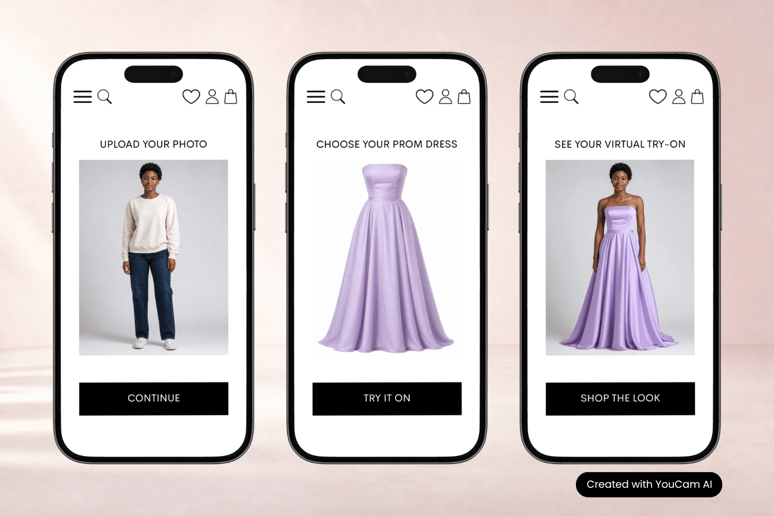 How Prom Dress Virtual Try-On Works Prom dress virtual try-on using a model photo and dress image