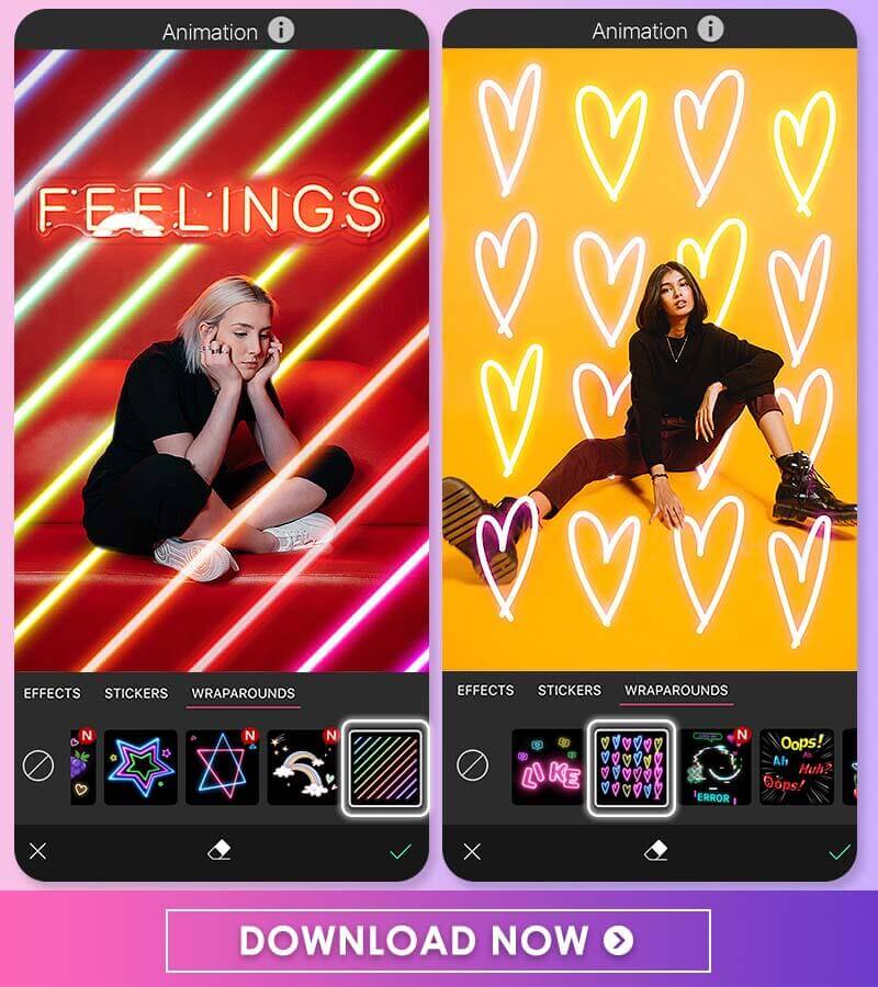 Neon Effect Добавьте неоновый фильтр к своим фото