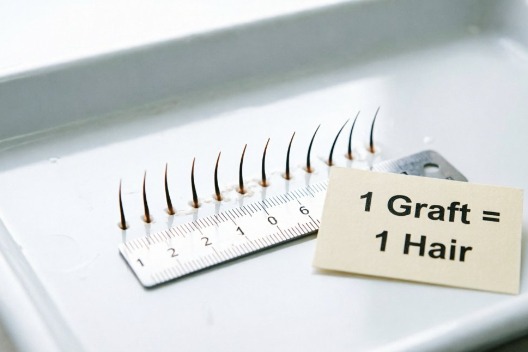 Single-hair follicular grafts for eyebrow transplant