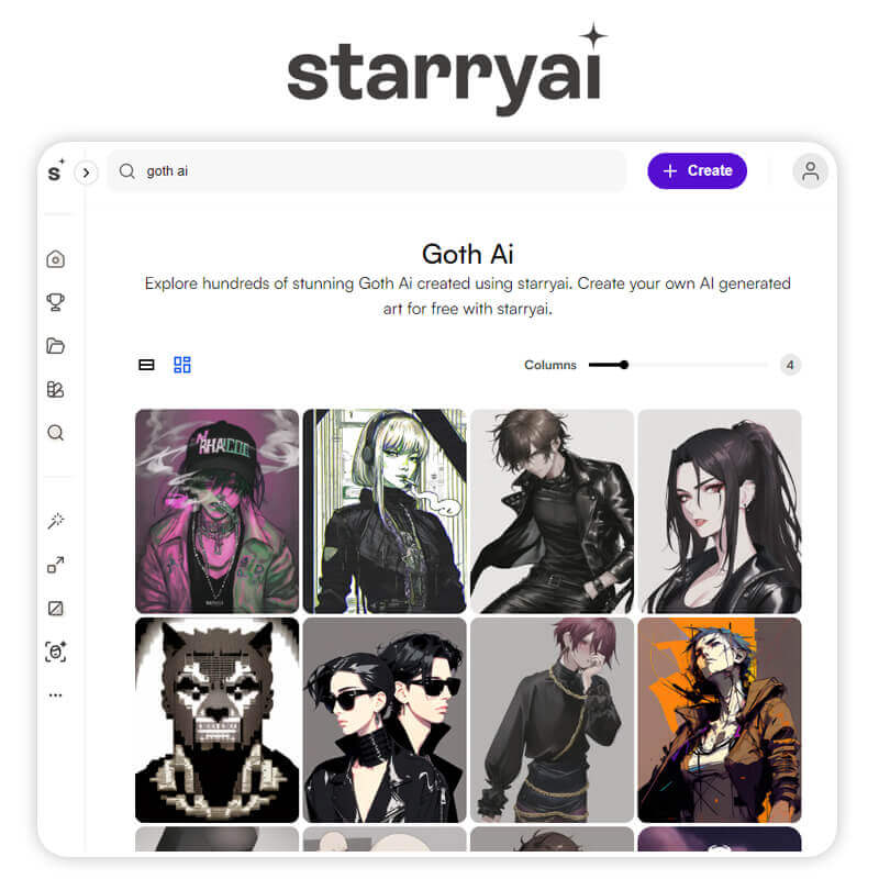 Goth AI Generator: Starry AI Goth AI Generator: Starry AI