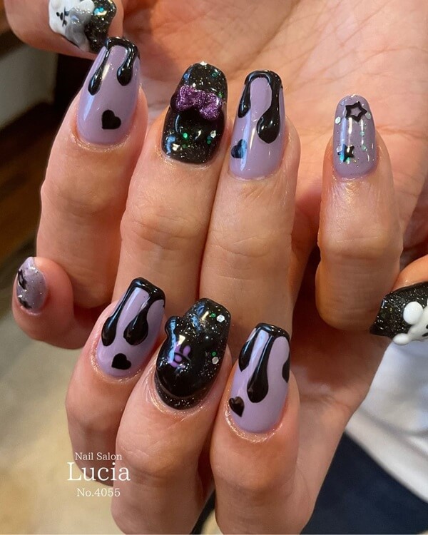 ラベンダー×ブラックデザイン ラベンダー×ブラックデザイン