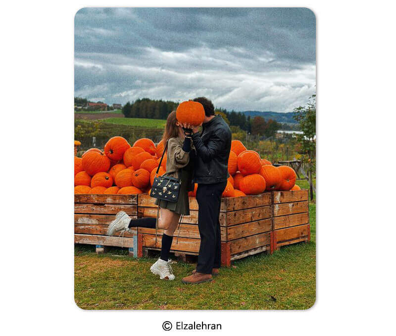Pumpkin Photo Idea Pumpkin Photo Idea: Pumpkin Kiss