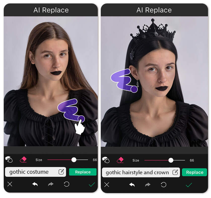 Goth AI Add Goth Elements to Your Photo using Goth Filter