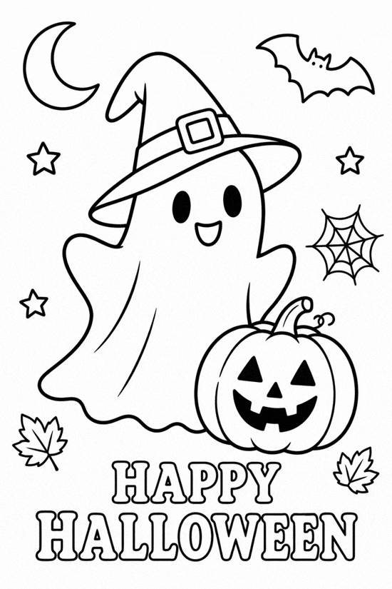 ユーカムアプリで作成したハロウィン塗り絵