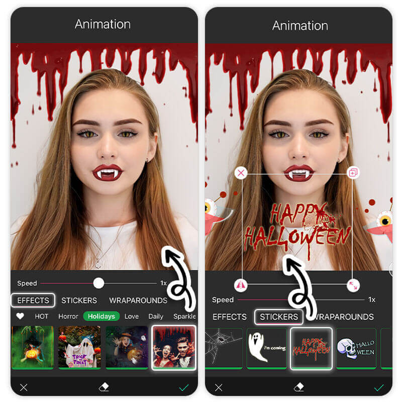 Add Halloween Animation to Photo Add Halloween Animation to Photo