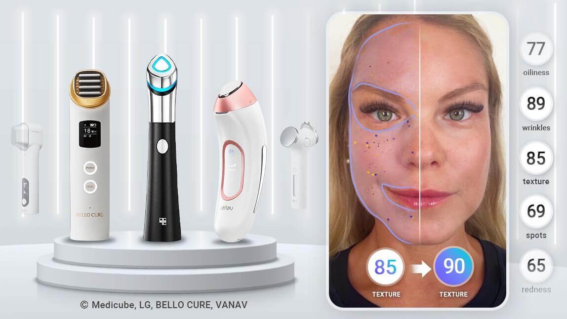 Aparatología facial coreana y tecnología de IA para la piel