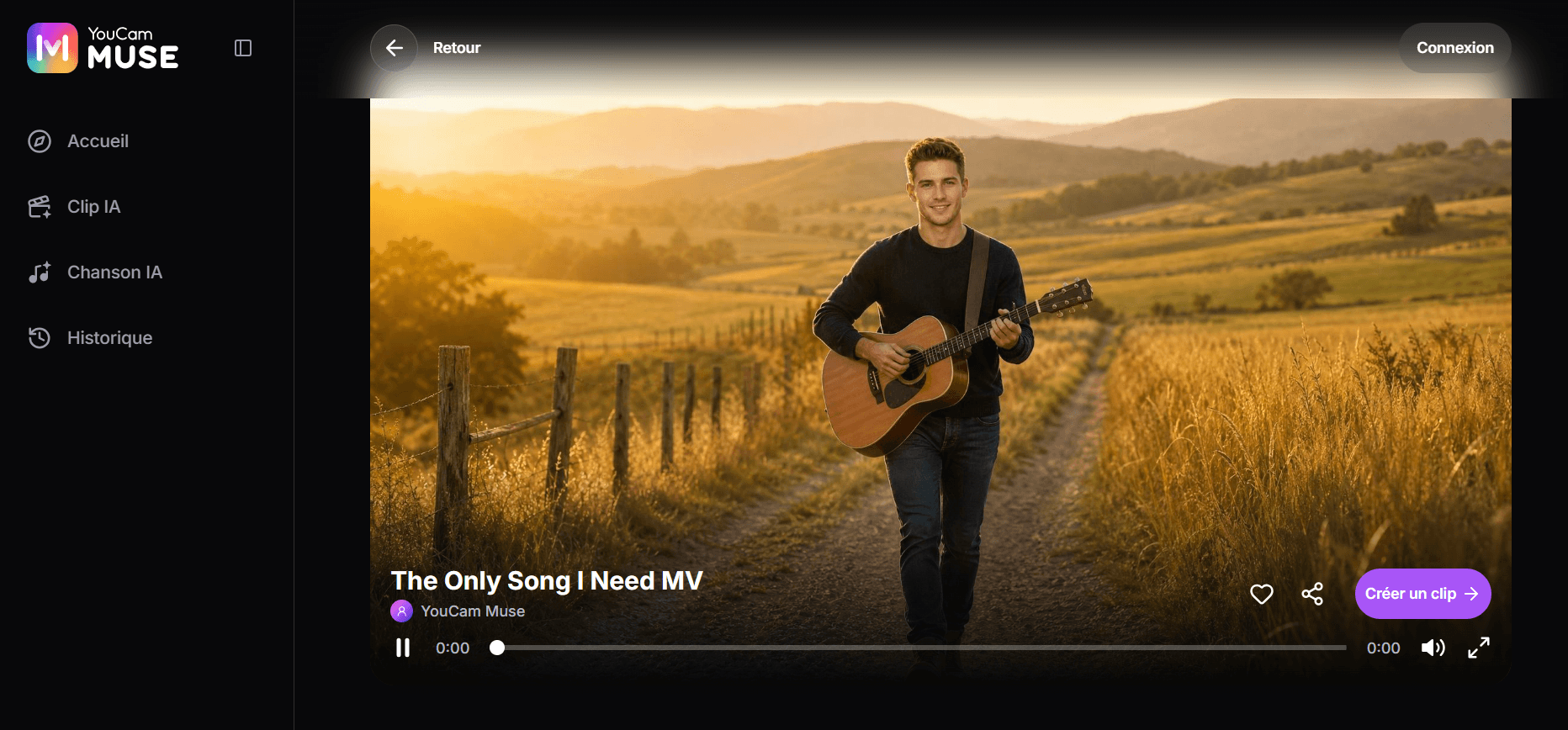 YouCam Muse : application pour générer chanson, chanteur IA et clip de musique gratuit