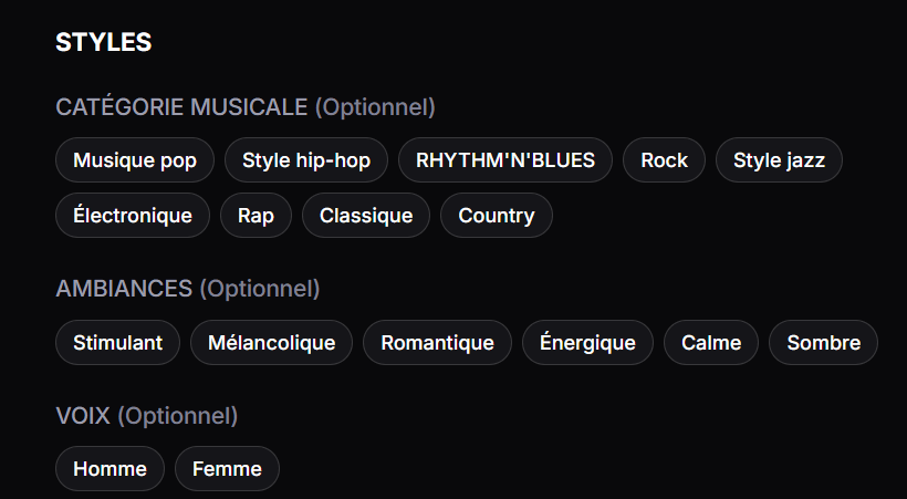 Style et ambiance disponible dans YouCam Muse