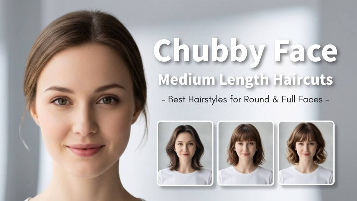 Medium length haircuts for women with chubby faces, featured image