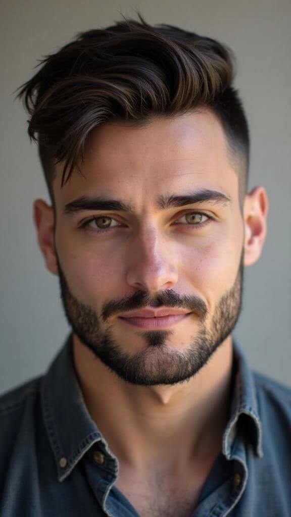 The Undercut Man with an oval face wearing an undercut with long hair on top