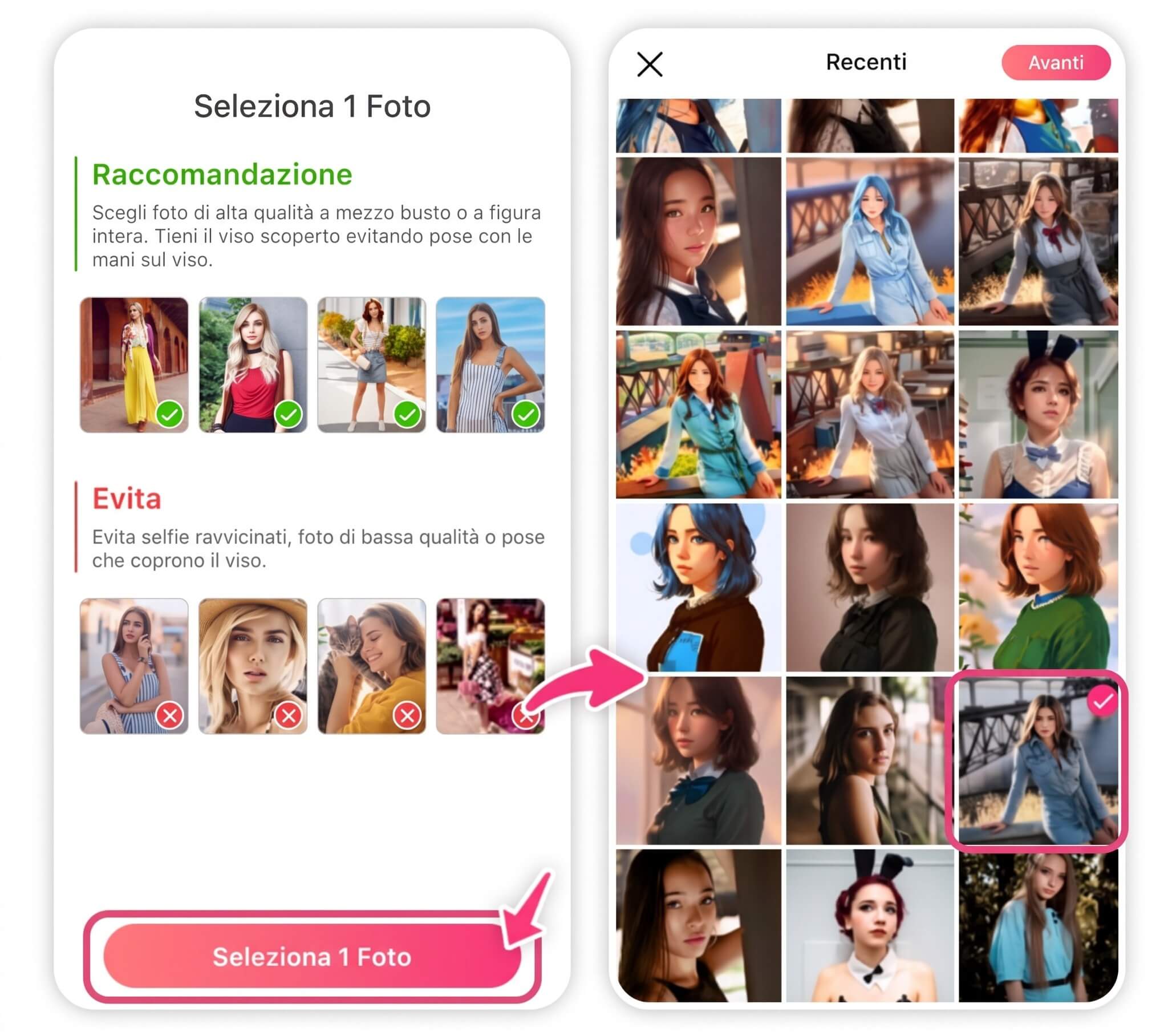 Prova Costumi Halloween da Goth Girl: App per Creare Outfit Con l'app vestiti YouCam Makeup, è possibile utilizzare immagini a figura intera e a mezzo corpo per provare virtualmente i vestiti di Halloween.