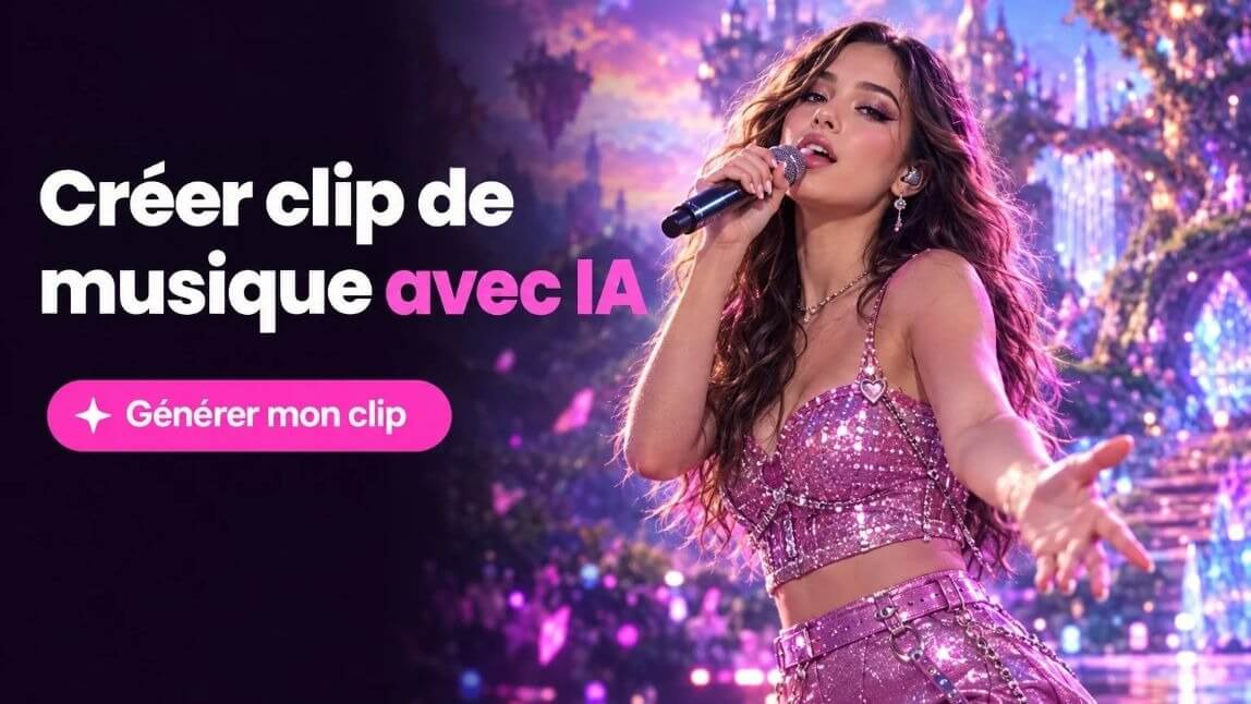 Écran de l’application YouCam Muse affichant le flux Explorer et le sélecteur de style AI MV pour créer un clip musical IA