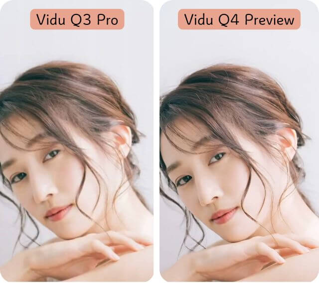 Vidu Q3とQ4の動きの違い 回転時の首の動きを比較したVidu Q3とQ4の生成動画