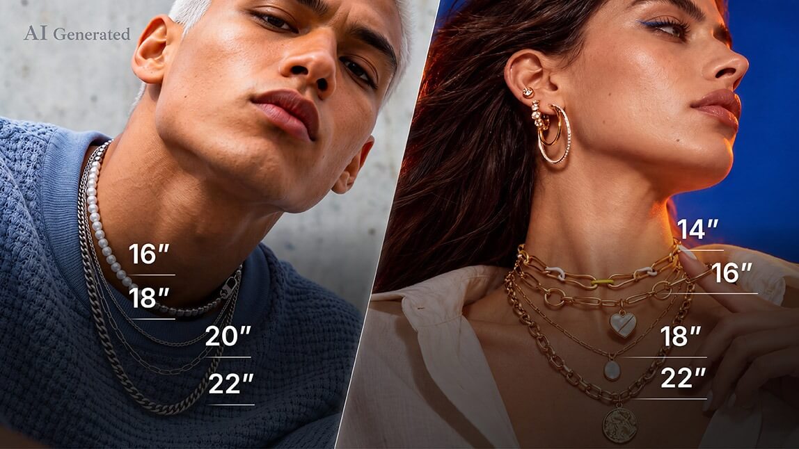 Chain Size Chart: Men's and Women's Lengths and Widths Explained