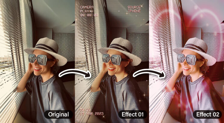 Elevate your screenshot selfies with aesthetic filters and effects. Add filters and effects to your screenshot selfies in seconds.