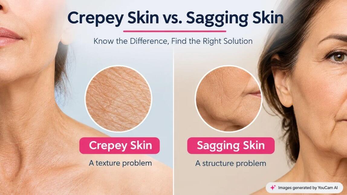Crepey Skin vs Sagging Skin: Texture or Structure, and How a Skin Analysis API Scores Both