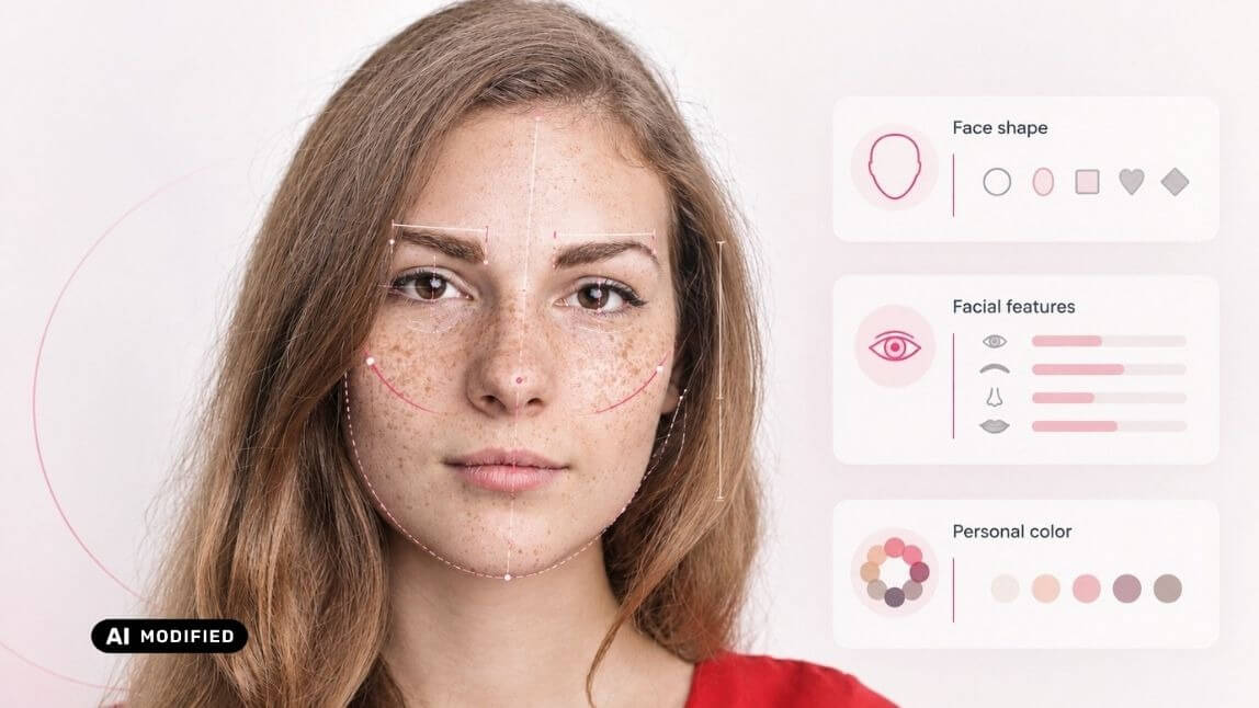 Woman exploring personalized beauty guidance during a makeup consultation