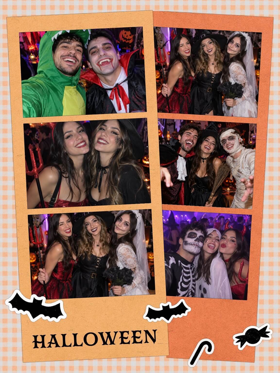 Plantilla de collage de Halloween Halloween fotomatón de YouCam Makeup