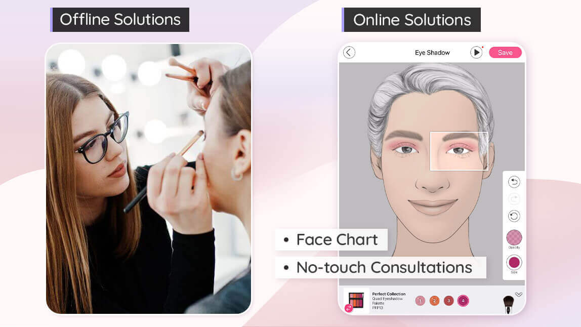 Offline and online makeup service solutions. Offline and online makeup service solutions.