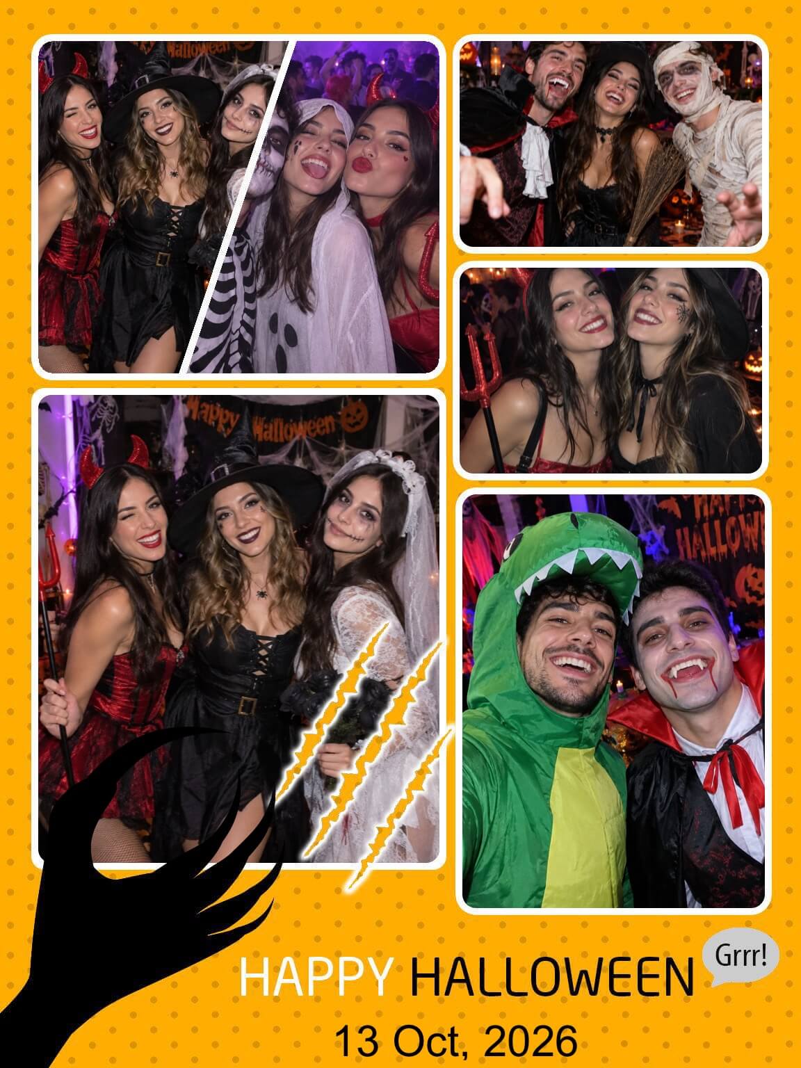 Plantilla de collage de Halloween Happy Halloween naranja de YouCam Makeup