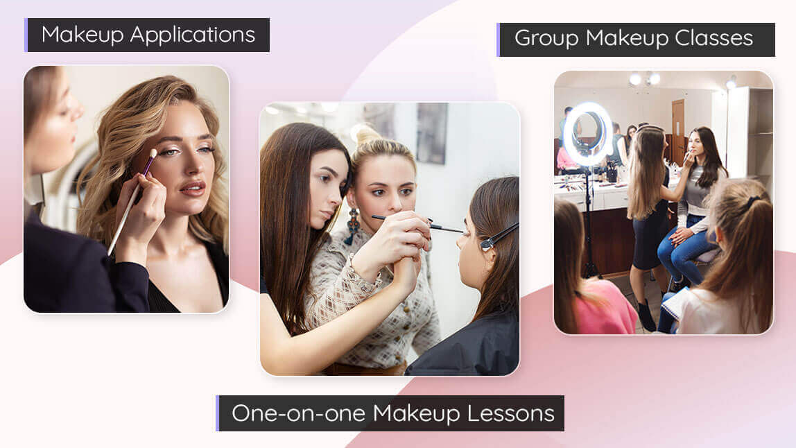 3 types of makeup services. 3 types of makeup services.