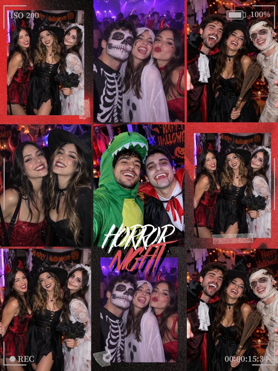 Plantilla de collage de Halloween Horror Night REC de YouCam Makeup