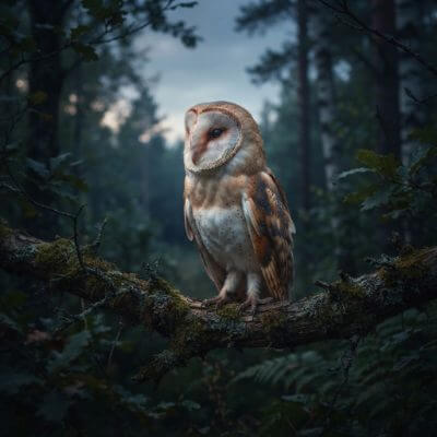 AI-generated illustration of a owl as a spirit animal