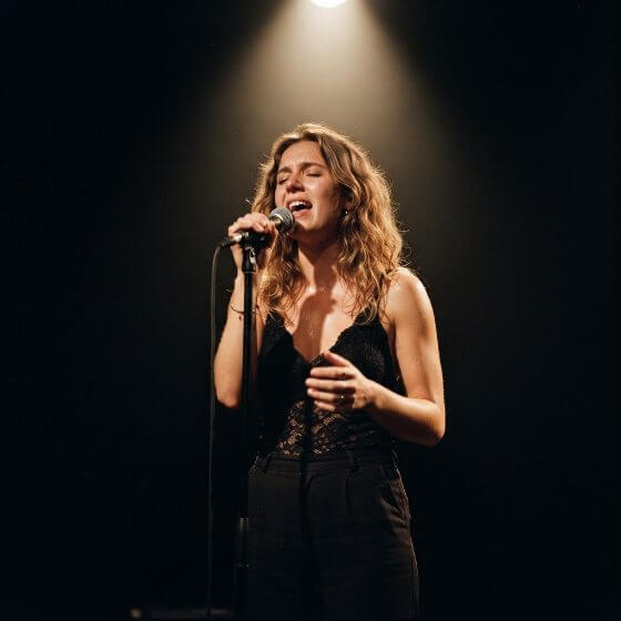 Example image: A performer front and center