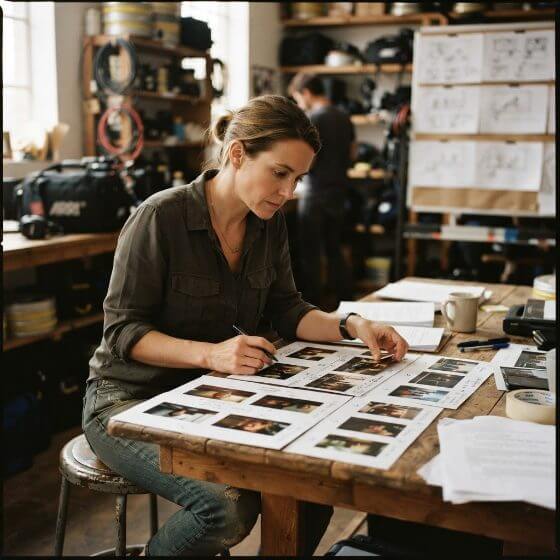 Example image: Review a storyboard before rendering