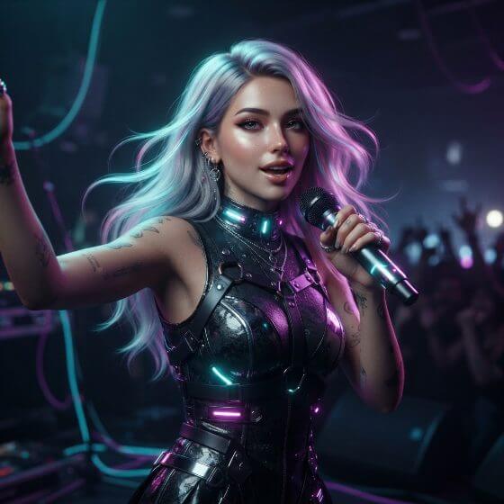 Example image: A virtual singer