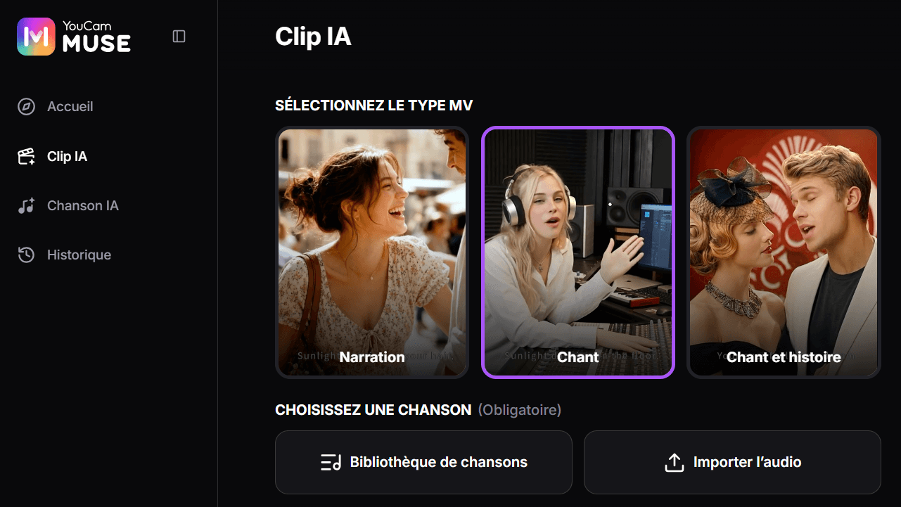 Clips d'Halloween avec chats sorciers dans les styles Chant, Narration et Chant et histoire de YouCam Muse