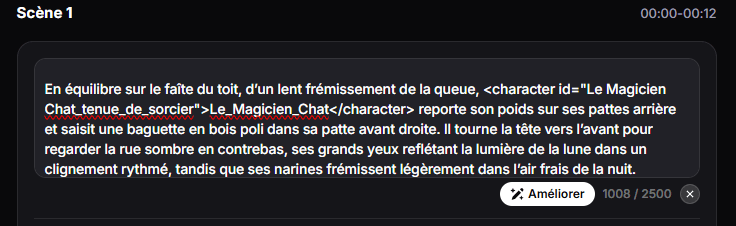 Storyboard d'un clip d'Halloween avec chats sorciers dans YouCam Muse