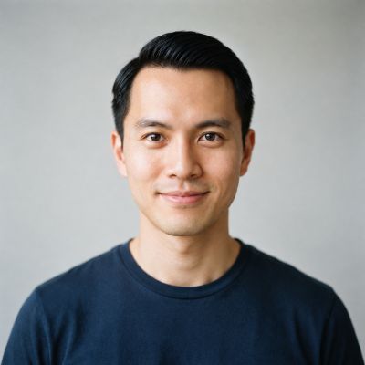 Same man with the widow's peak softened into a gently rounded hairline