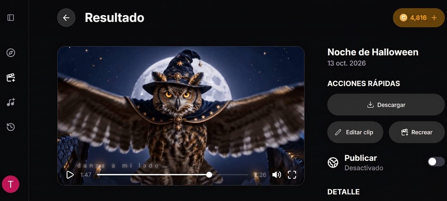 Convertir una canción en videoclip