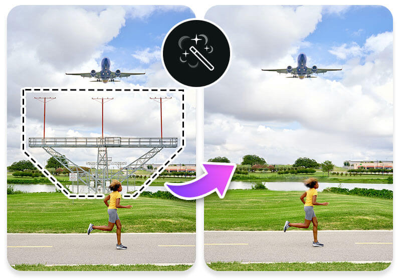 Object eraser iPhone Remove objects from photo on iPhone using the best object eraser YouCam AI Pro